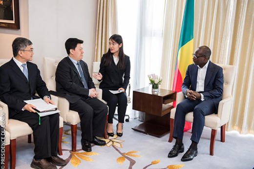 王廷科总经理与贝宁总统帕特里斯·塔隆会谈